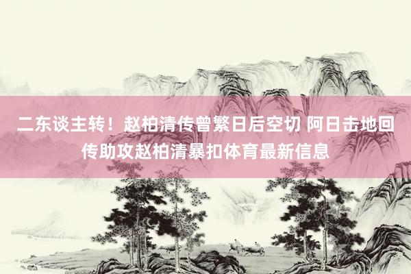 二东谈主转！赵柏清传曾繁日后空切 阿日击地回传助攻赵柏清暴扣体育最新信息