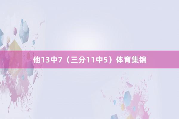 他13中7（三分11中5）体育集锦