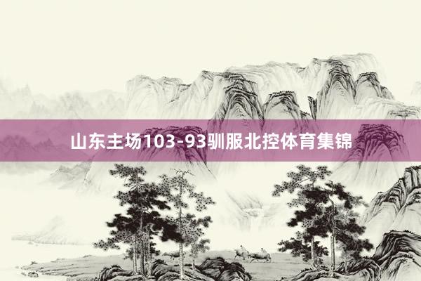 山东主场103-93驯服北控体育集锦