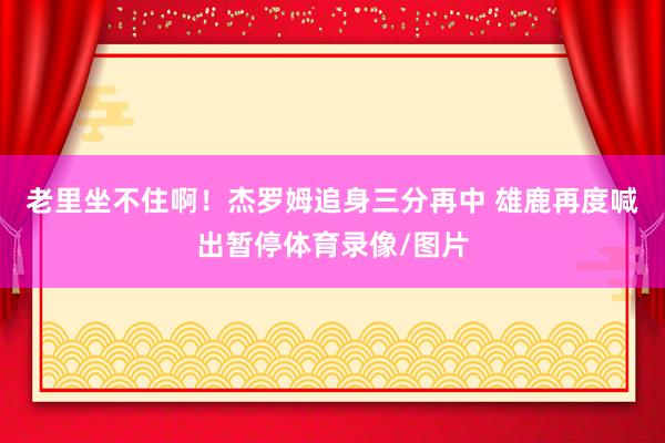 老里坐不住啊！杰罗姆追身三分再中 雄鹿再度喊出暂停体育录像/图片