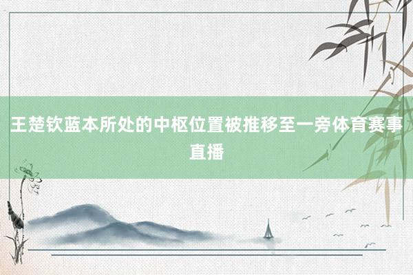 王楚钦蓝本所处的中枢位置被推移至一旁体育赛事直播